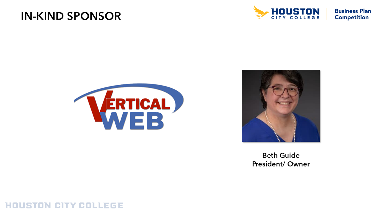 Vertical Web 2026 Business Plan Competition In-Kind Prize Sponsor