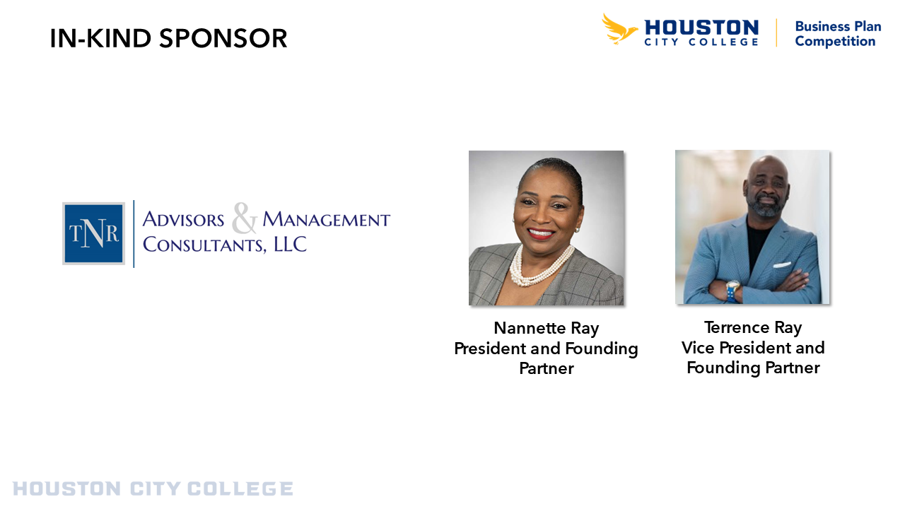 TNR Advisors & Management Consultants 2026 Business Plan Competition In-Kind Prize Sponsor