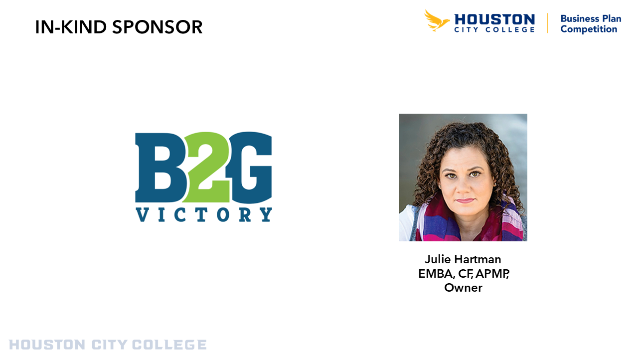 B2G Victory 2026 Business Plan Competition In-Kind Prize Sponsor